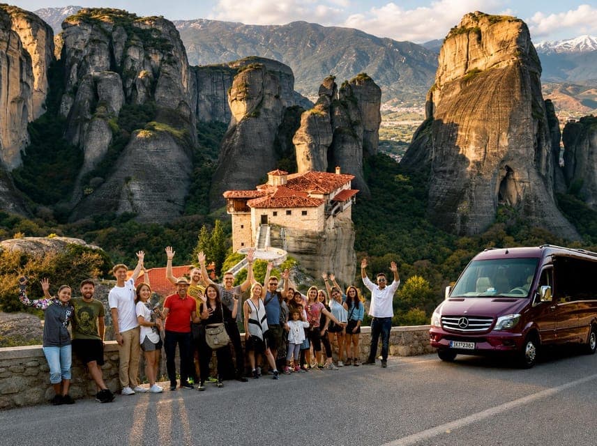 Athens: Meteora Monasteries DayTrip, Caves, SeaStops & Lunch, Athens
