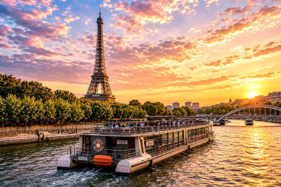 Paris: Seine Cruise from the Eiffel Tower & Crepe Tasting, Paris