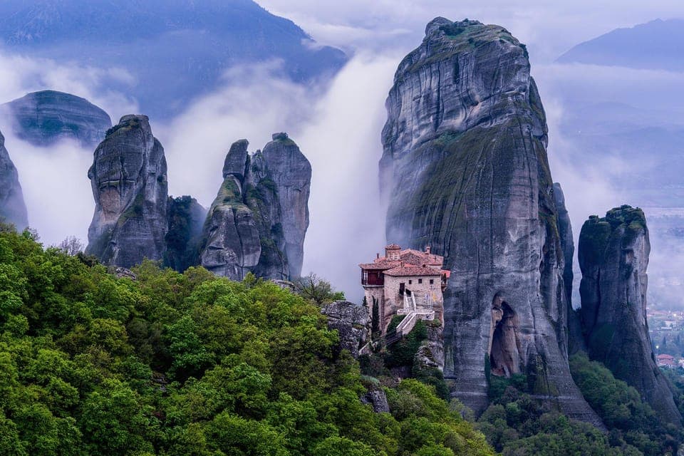 Athens: Meteora Day Trip with Caves, Seaside Stops & Lunch, Athens
